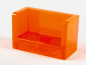 Preview: LEGO Fliese Paneele abgerundet 1x2x1 mit zwei Seiten trans neon orange (23969)