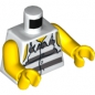 Preview: LEGO Minifig Torso weiss gestreift "Sträfling"  (511) P07
