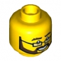 Preview: LEGO Minifig Kopf männl. Bart & Brille (6076154) S09