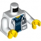 Preview: LEGO Minifig Torso "Arzt" Kittel weiss/blau (973) Q06