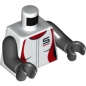 Preview: LEGO Minifig Torso weiss/rot "SPORT"  (2896) R10