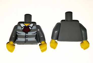 LEGO Minifig Torso Jacke mit Streifen und Schal (1490) Q06