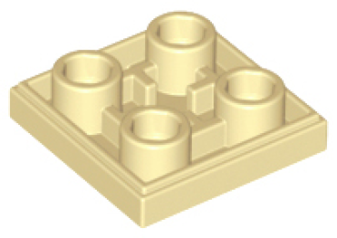 LEGO Fliese 2x2 Invers beige (11203)