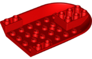LEGO Flugzeugrumpf vorne unten gekrümmt 6 x 8 rot (11295) A08