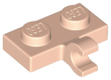 LEGO Platte mit Clip längs horizontal 1x2 hell nougat (11476) O07