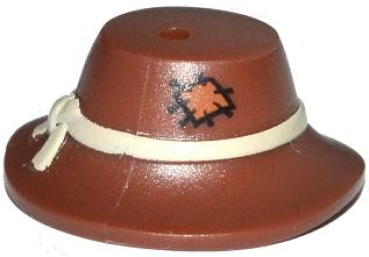 LEGO Minifig Kopfbedeckung, breite, schlaffe Krempe mit geknotetem beige-Band T05