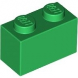 LEGO Stein 1x2 grün (3004)