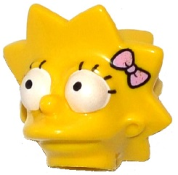 LEGO Minifig Head Simpsons Lisa  S06