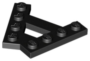 LEGO plate wedge 2x1x4 black (15706)