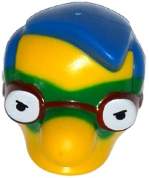 LEGO Minifig Kopf Simpsons Fallout Boy Milhouse S06