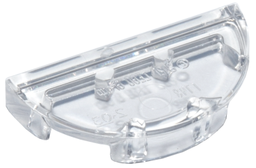 LEGO Fliese rund 1x2 halb transparent klar (1748)