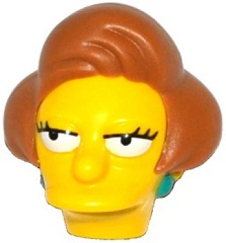 LEGO Minifig Kopf Simpsons Edna Krabappel S06