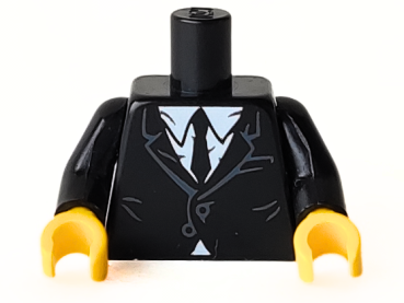 LEGO Minifig Torso "Anzug" schwarz (1568) Q07