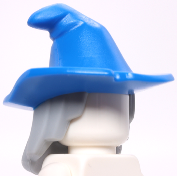 LEGO Minifig Hexenhut blau mit hell-grauen haaren T07