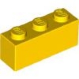 LEGO Stein 1x3 gelb (3622)