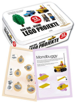 20 Bauanleitungen für kleine LEGO Sets in Metallbox (52 Karten)