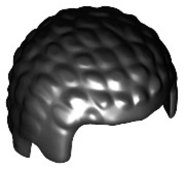 LEGO Haare männlich kurz schwarz (21778) T08