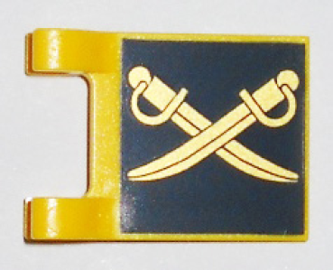 LEGO Flag 2x2 with 2 swords crossed (2335) T13