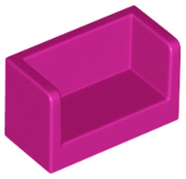 LEGO Fliese Paneele abgerundet 1x2x1 mit zwei Seiten magenta (23969)i2