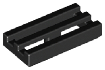 LEGO Fliese Grill 1x2 schwarz 51815 (2412)