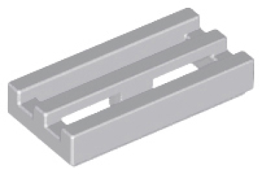 LEGO Fliese Grill 1x2 hell-grau (2412) E1