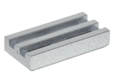 LEGO Fliese Grill 1x2 metallic silber (2412) EF