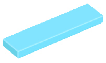 LEGO Fliese 1x4 azurblau (2431) K1