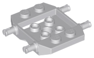LEGO Auto Bodenplatte 4 pins  3 x 4 x 2/3 hellgrau (24236) G13