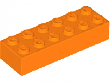 LEGO Stein 2x6 orange (2456)