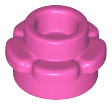 LEGO Plate, Round 1 x 1 with Flower Edge dark-pink (24866) U10