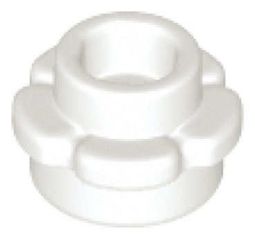 LEGO Plate, Round 1 x 1 with Flower Edge white (24866) U10