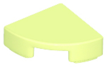 LEGO Fliese rund Viertel  1x1 Gelb-grün (25269)