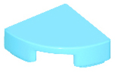 LEGO Fliese rund Viertel  1x1 Azur blau (25269)