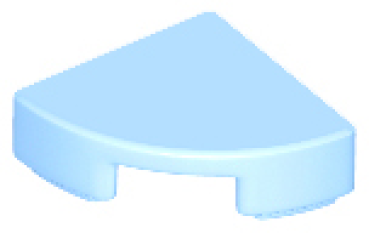 LEGO Fliese rund Viertel  1x1 Zart Hell-blau (25269)