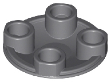 LEGO plate round bottom 2x2 dark-gray (2654) O10