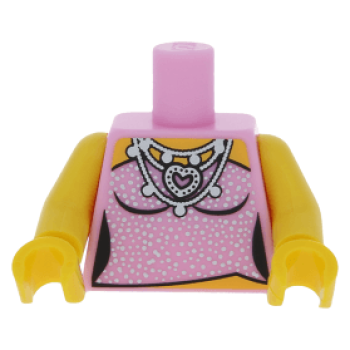 LEGO Minifig Torso pink Trägerloses Oberteil mit Herz-Kette (974) P11