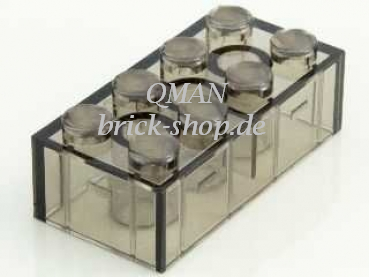 QMAN Baustein 2x4 transparent schwarz (QM3001020)
