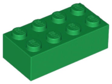 LEGO Stein 2x4 grün (3001)