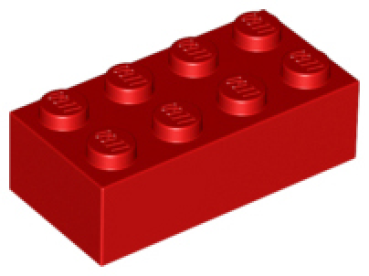 LEGO Stein 2x4 rot (3001)