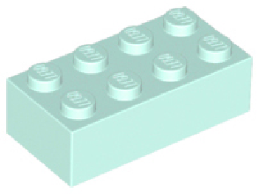 LEGO Stein 2x4 aqua-blau (3001) BR