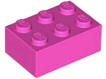 LEGO Stein 2x3 dunkel pink (3002) BR