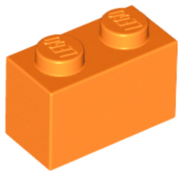 LEGO Stein 1x2 orange (3004)