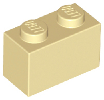 LEGO Stein 1x2 beige (3004)