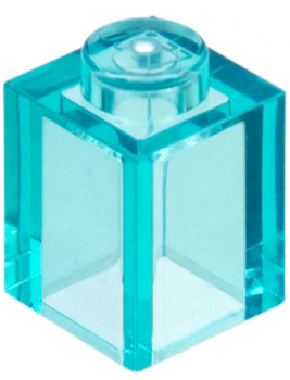 LEGO 1x1 transparent hell-blau (3005)