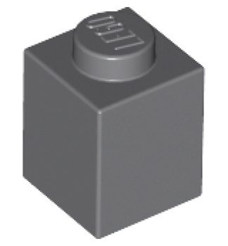 LEGO Stein 1x1 dunkel-grau (3005)