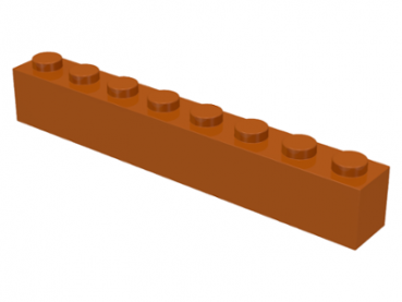LEGO Stein 1x8 dunkel orange (3008)