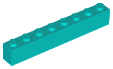 LEGO Stein 1x8 türkis grün (3008)
