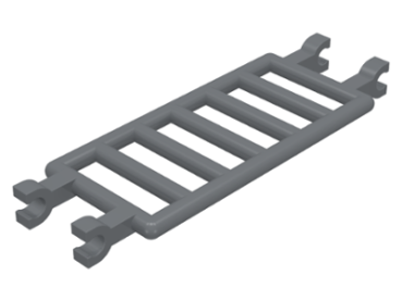 LEGO Leiter 7x3 mit 4 clips dunkelgrau (30095) H13