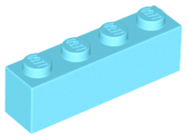 LEGO Stein 1x4 azur blau (3010)