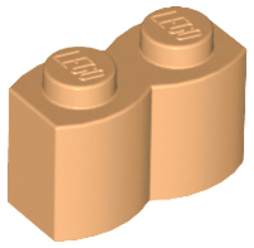 LEGO Stein Palisade 1x2 nougat (30136)